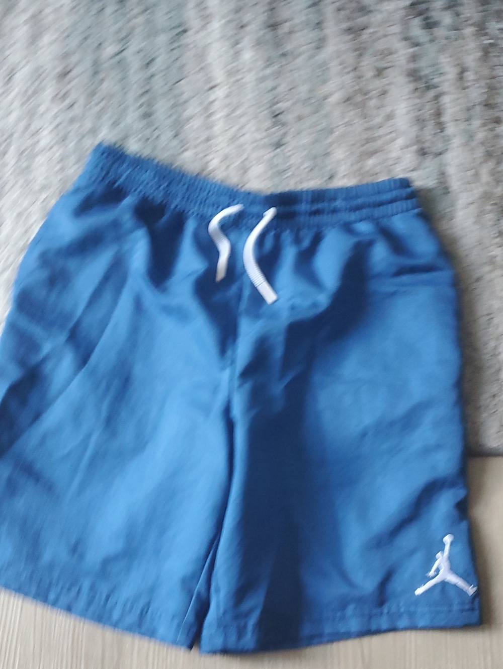 Jordan Blue Boys' Everyday Athletic Shorts with White Drawstring